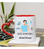 Göz Doktoru Kupa Bardağı Kalpli