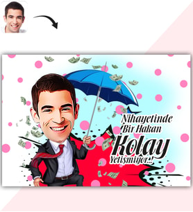 BK Gift Kişiye Özel Bay Borsacı Karikatür Baskılı Yaş Pasta İçin Yenilebilir Şekerli Kağıt  1(Sadece Kağıt)