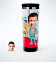 BK Gift Kişiye Özel Bay Cerrah Karikatürlü Çelik Termos Bardak  1
