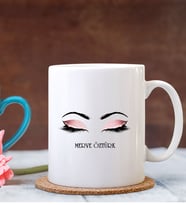 BK Gift Kişiye Özel Bayan Moda Tasarımı Beyaz Kupa Bardak - 6