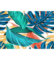 Elf Design Tropic Yaprak Desenli Amerikan Servis Runner 4 Lü Set (Karışık)