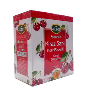 Akzer Formmix Kiraz Saplı Mısır Püsküllü Süzen Poşet Çay 60x1.5G