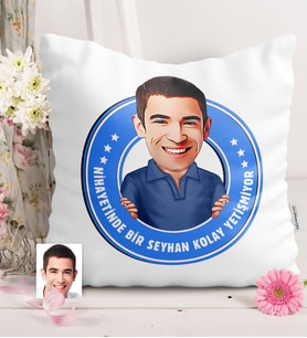 BK Gift Kişiye Özel Kolay Yetişmiyor Karikatür  Yastık  2