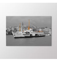 Arty Tablo Vapur ve Galata Kulesi Tablo (Karışık)