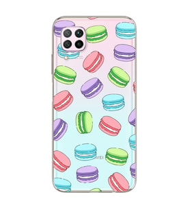 Macaron Tasarımlı Süper Şeffaf Silikon Telefon Kılıfı Huawei P40 Lite