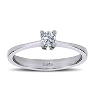 Lova E Renk 0,15 Karat Pırlanta Tektaş Yüzük - 1030027