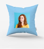 BK Gift Kişiye Özel Fotoğraflı Mavi Yastık  1