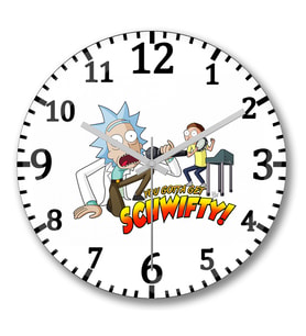 Rick and Morty Müzik Karoeke Duvar Saati Bombeli Gercek Cam