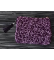 Glory El Örgüsü Clutch Çanta (Mor)