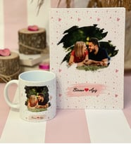 Kişiye Özel Aşk Tasarımlı Kupa Ve Sert Kapaklı Defter