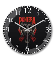 Banda Pantera Duvar Saati Bombeli Gercek Cam