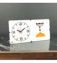 Bankacı Ahşap Masa Saati 004