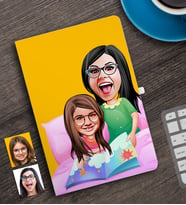 BK Gift Kişiye Özel Anne Kız Karikatürlü Defter-3