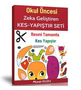 Okul Öncesi Zeka Geliştiren Kes-Yapıştır Seti