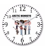 Arctic Monkeys Duvar Saati Bombeli Gercek Cam