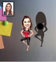 Kişiye Özel Sporcu Karikatürlü Ahşap Magnet Bayan-4