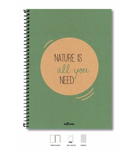 A4 Defter Kareli 200 syf Yeşil Eco