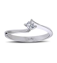 Lova E Renk 0,14 Karat Pırlanta Tektaş Yüzük - 1060051