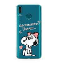 Snoopy Tasarımlı Süper Şeffaf Silikon Telefon Kılıfı Huawei Y9 (2019)