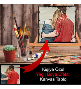 Kişiye Özel Fotoğrafınızdan Yağlı Boya Efektli Kanvas Tablo