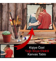 Kişiye Özel Fotoğrafınızdan Yağlı Boya Efektli Kanvas Tablo