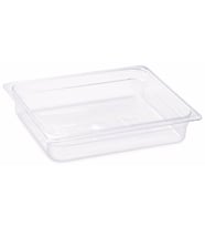 Plastport Kırılmaz Şeffaf Gastronom Küvet 1/2-65 (Siyah-Gri)