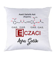 Biresimden Eczacıya Hediye İsimli Kişiye Özel Yastık