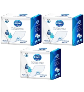 Mavi Beyaz Hasta Alt Açma Yatak Koruyucu Örtü 60*90 Cm 90 Adet (3Pk*30) Kaydırmaz Bantlı