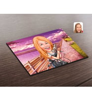 BK Gift Kişiye Özel Kadın Kuaför Karikatürlü Ahşap Puzzle-2