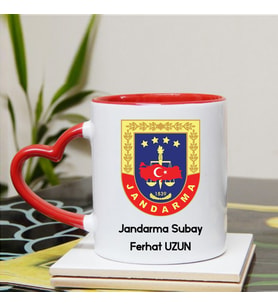 Jandarma Subay Kupa Bardağı Kalpli