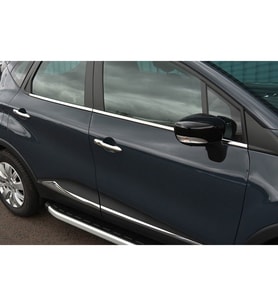 Renault Captur Krom Cam Çıtası 4 prç. 2013 Üzeri P. Çelik