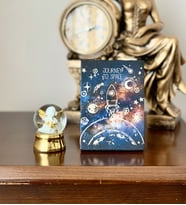 Kişiye Özel 6 Fotoğraflı Space Roket Tasarımlı Mini Albüm Ve Altınyaldzlı Mini Kar Küresi Set