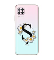 Papatya Harf Tasarım Süper Şeffaf Silikon Telefon Kılıfı Huawei P40 Lite Ş-Harfi