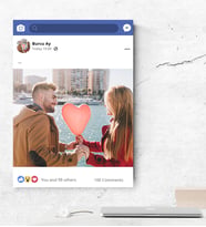 BK Gift Kişiye Özel Facebook Kanvas Tablo 50x70