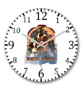 Mortal Kombat Kano Game Duvar Saati Bombeli Gercek Cam