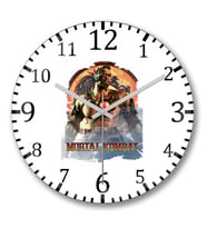 Mortal Kombat Kano Game Duvar Saati Bombeli Gercek Cam