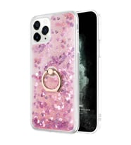Microsonic Apple iPhone 11 Pro Max Kılıf Glitter Liquid Holder Pembe