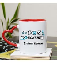 Göz Doktoru Kupa Bardağı Kalpli