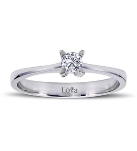 Lova H Renk 0,16 Karat Pırlanta Tektaş Yüzük - 1050064