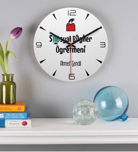 Sosyal Bilgiler Öğretmeni Duvar Saati