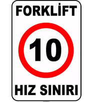 At 1425 - Forklift Kapalı Alan Hız Sınırı, 10 Km/Saat