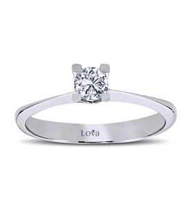 Lova D Renk 0,25 Karat Pırlanta Tektaş Yüzük - 1060008