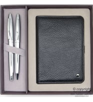 Scrikss Deri Pasaport Cüzdanlı Krom Hediyelik Set MD-2130  Pasaportluk + Kalem Seti  Scrikss Kalem  İsme Özel Kalem  Hediyelik Set