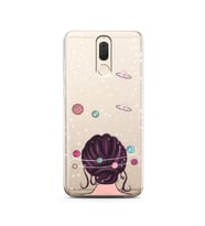 Space Girl Tasarım Süper Şeffaf Silikon Telefon Kılıfı Huawei Mate 10 Lite 