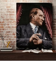 BK Gift Kişiye Özel Atatürk Kanvas Tablo (50x70cm.) 34