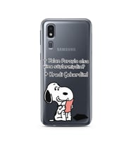 Snoopy Tasarımlı Süper Şeffaf Silikon Telefon Kılıfı Samsung A2 Core