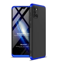 Microsonic Samsung Galaxy A31 Kılıf Double Dip 360 Protective Siyah Mavi