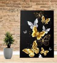 Kelebekler Temalı Dekoratif Kanvas Tablo 50x70cm