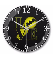Batman Bat Love  Duvar Saati Bombeli Gercek Cam
