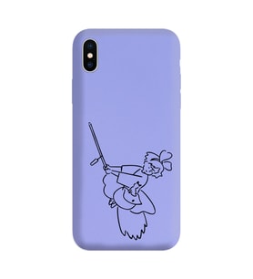 Iphone Xs Max Çizgi Tasarımlı Mor Lansman Telefon Kılıfı